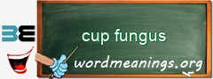 WordMeaning blackboard for cup fungus